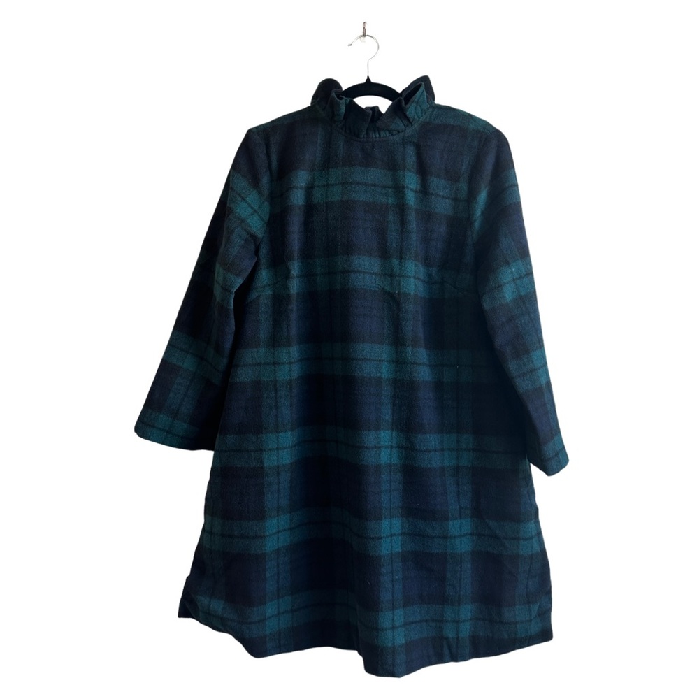 Tuckernuck Green and Black Plaid Long Sleeve Dress